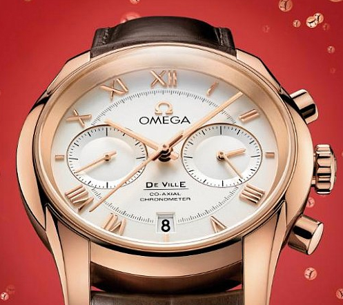 Omega De Ville Co-Axial Chronograph in Rose Gold